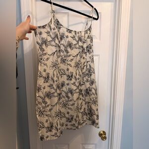 a new day Cream Slip Dress with Black Floral Sketch Print